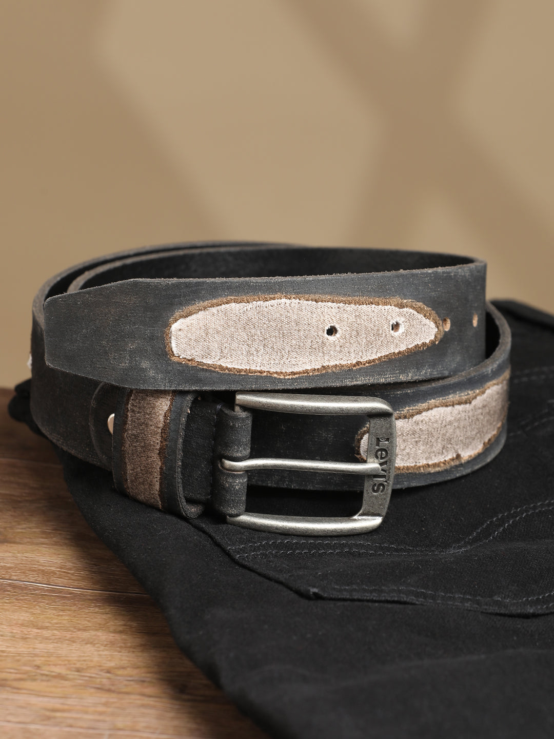 Men's Blue Textured Belt - 9710a608-38c8-407d-a420-dea834a0d6f9 View