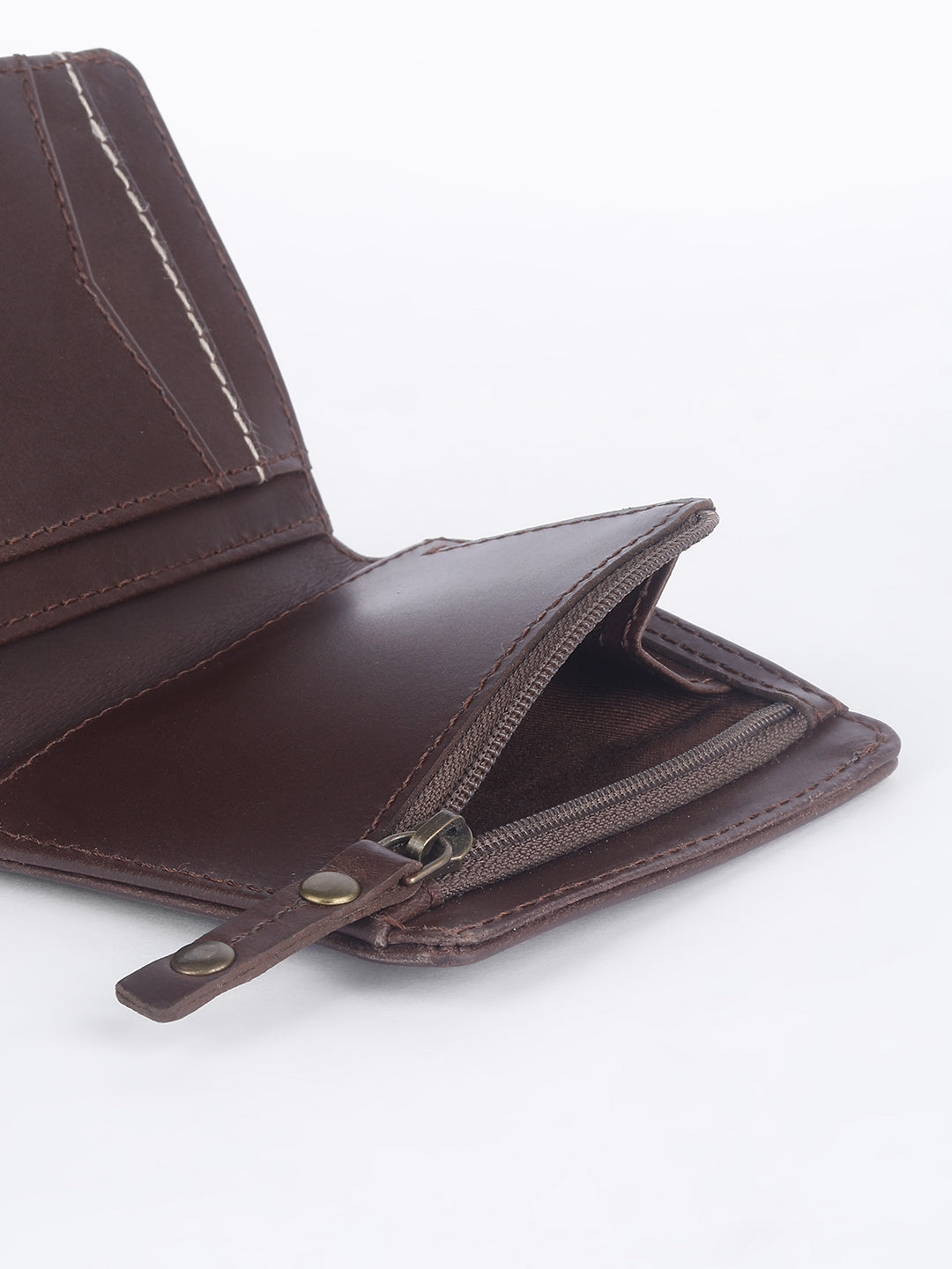 Men's Brown Solid Bi-Fold Wallet - 0016 View