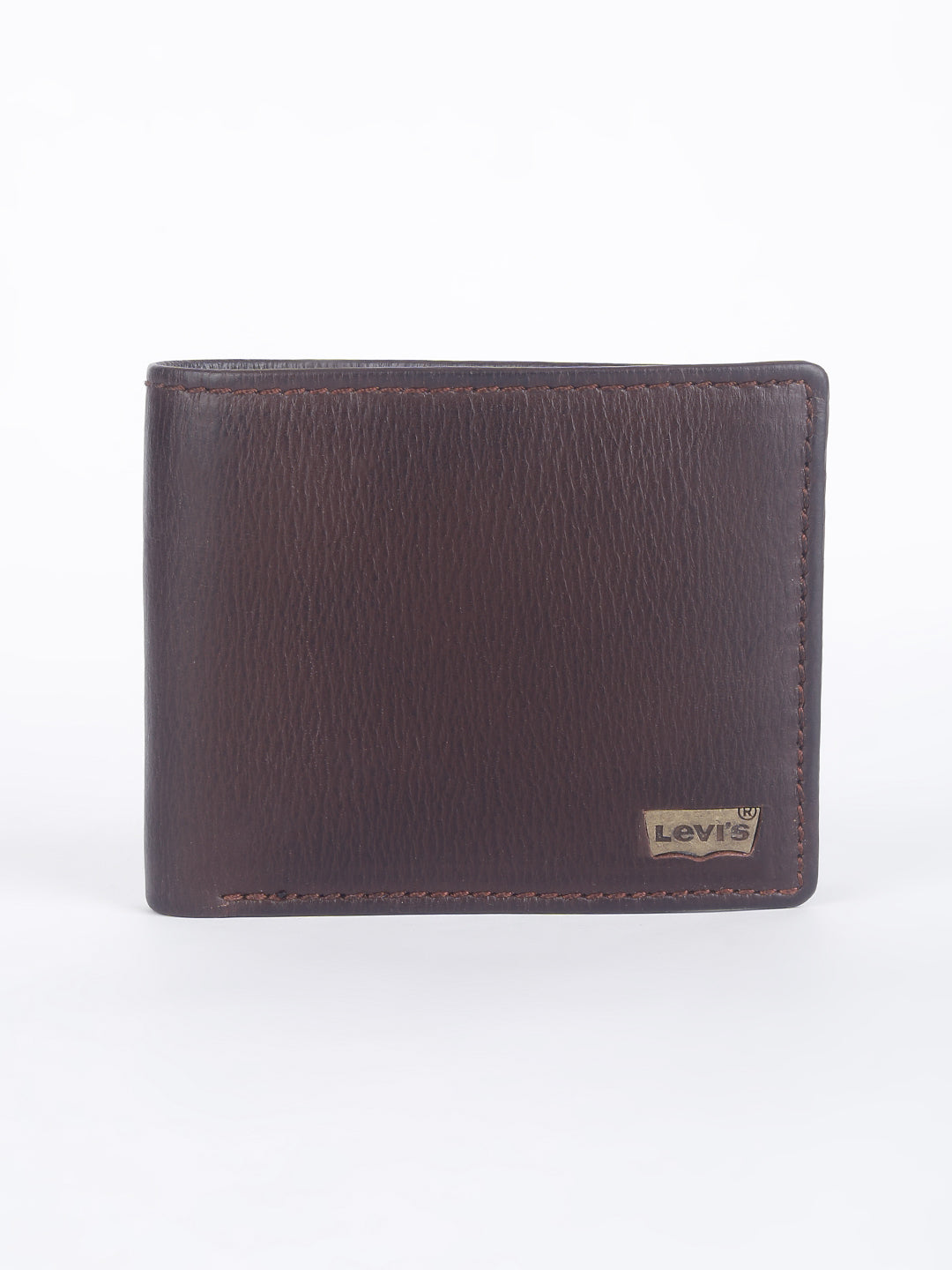 Men's Brown Solid Bi-Fold Wallet - 1 View