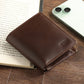 Men's Brown Solid Bi-Fold Wallet - 2 View