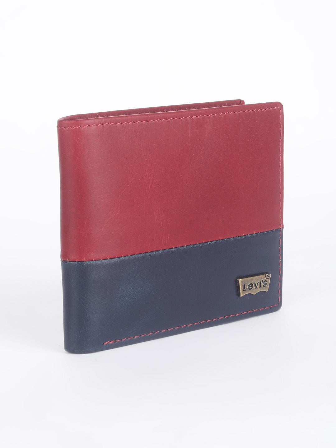 Men's Red Colorblock Bi-Fold Wallet - 9012d8a3-e7e3-48d3-94d1-1deaea6103b2 View