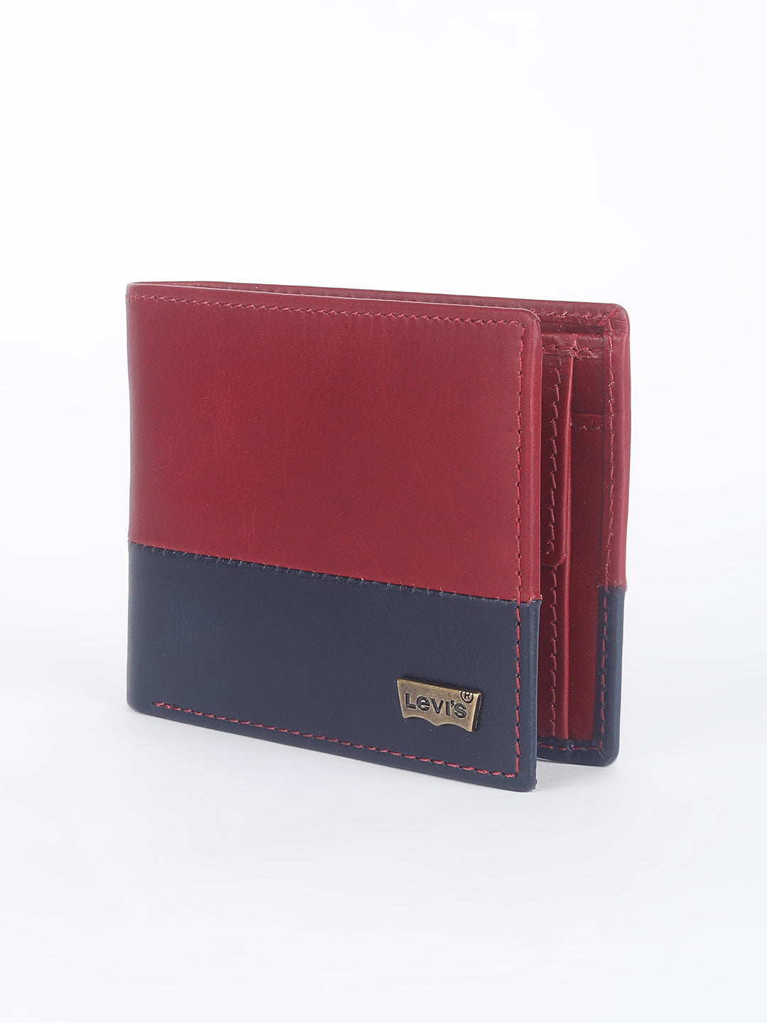 Men's Red Colorblock Bi-Fold Wallet - 8be0e584-a85d-463a-a8e4-0b594016e189 View