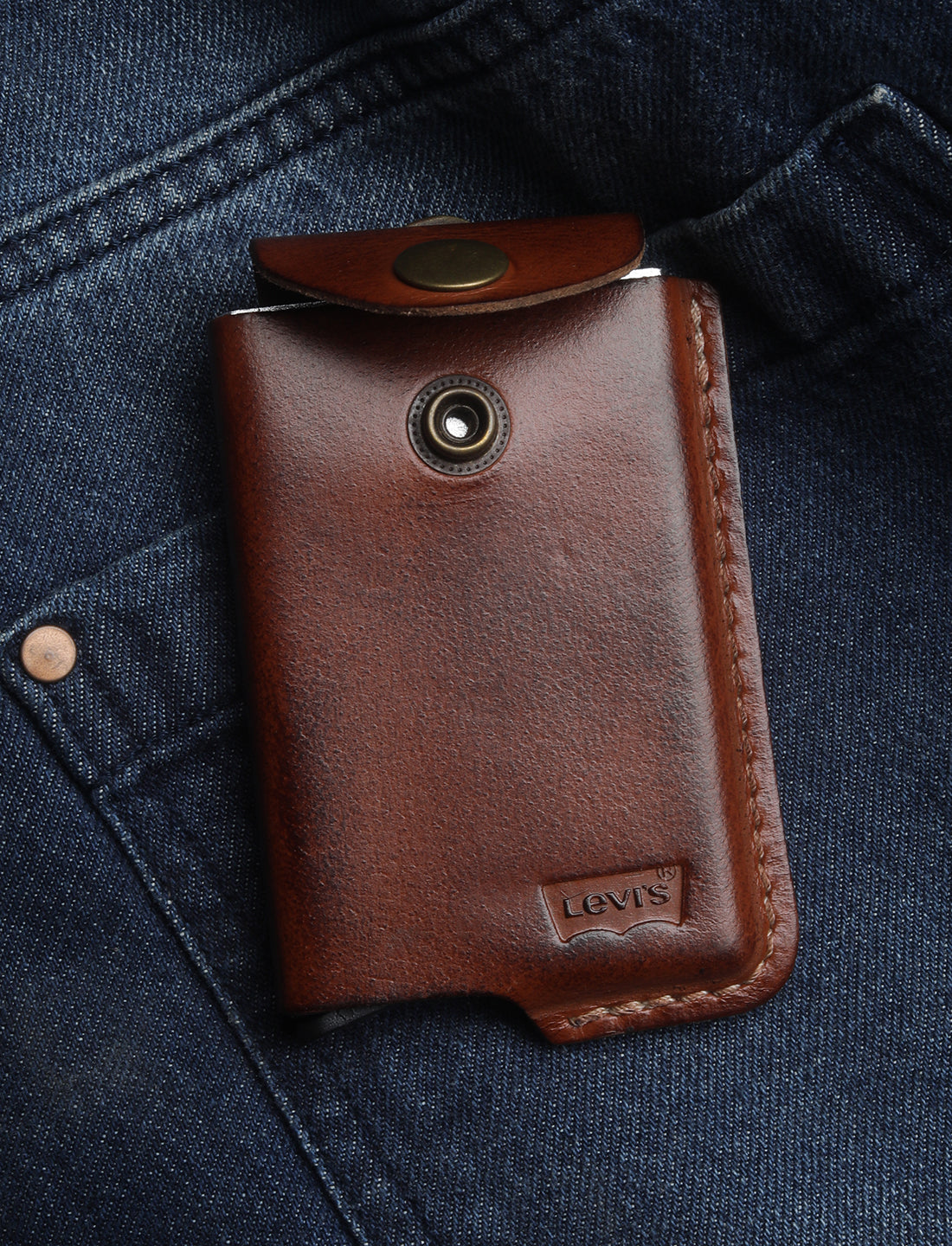 Men's Tan Solid Card Holder - dd6e9a7a-d568-4c0c-b0de-41e0ef9b22e6 View