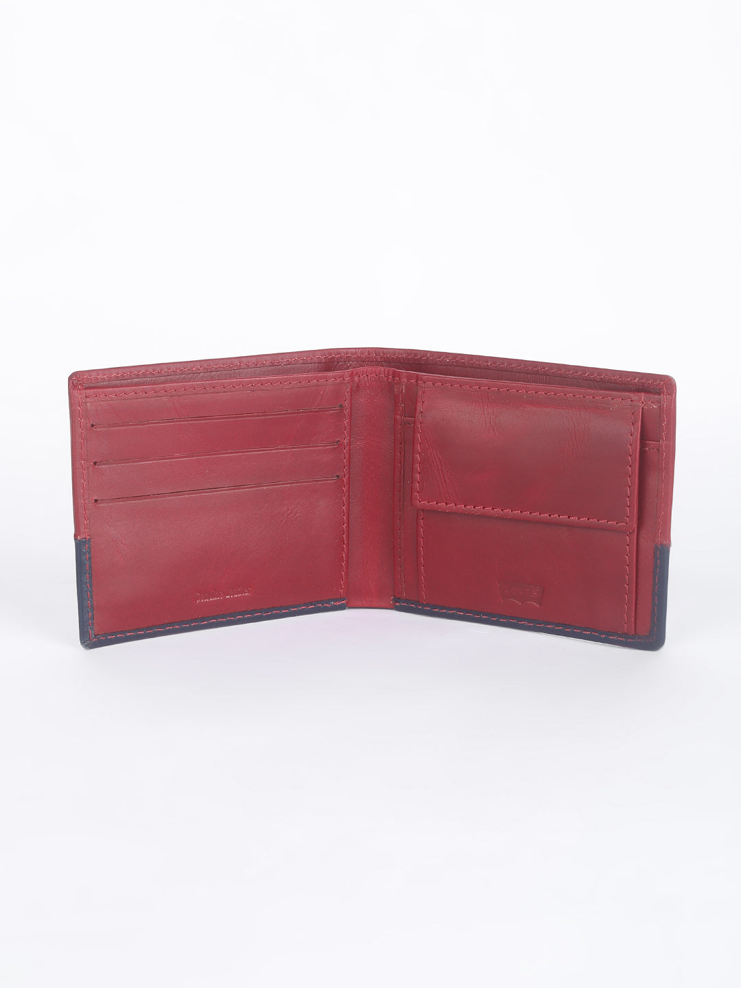 Men's Red Colorblock Bi-Fold Wallet - 1 View