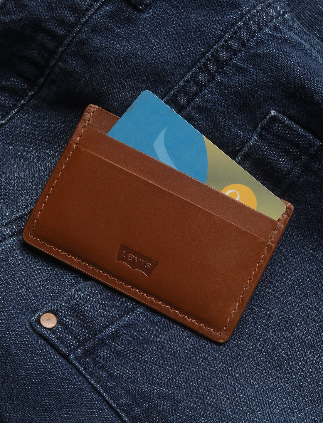 Men's Tan Solid Card Holder - 0db24e5b-1be6-4d75-8160-31b452bb785f View