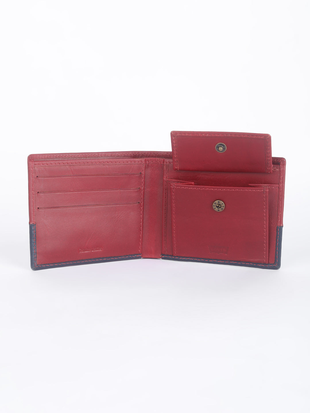 Men's Red Colorblock Bi-Fold Wallet - 64030a3e-8d4c-44ce-aa28-d26f49287717 View