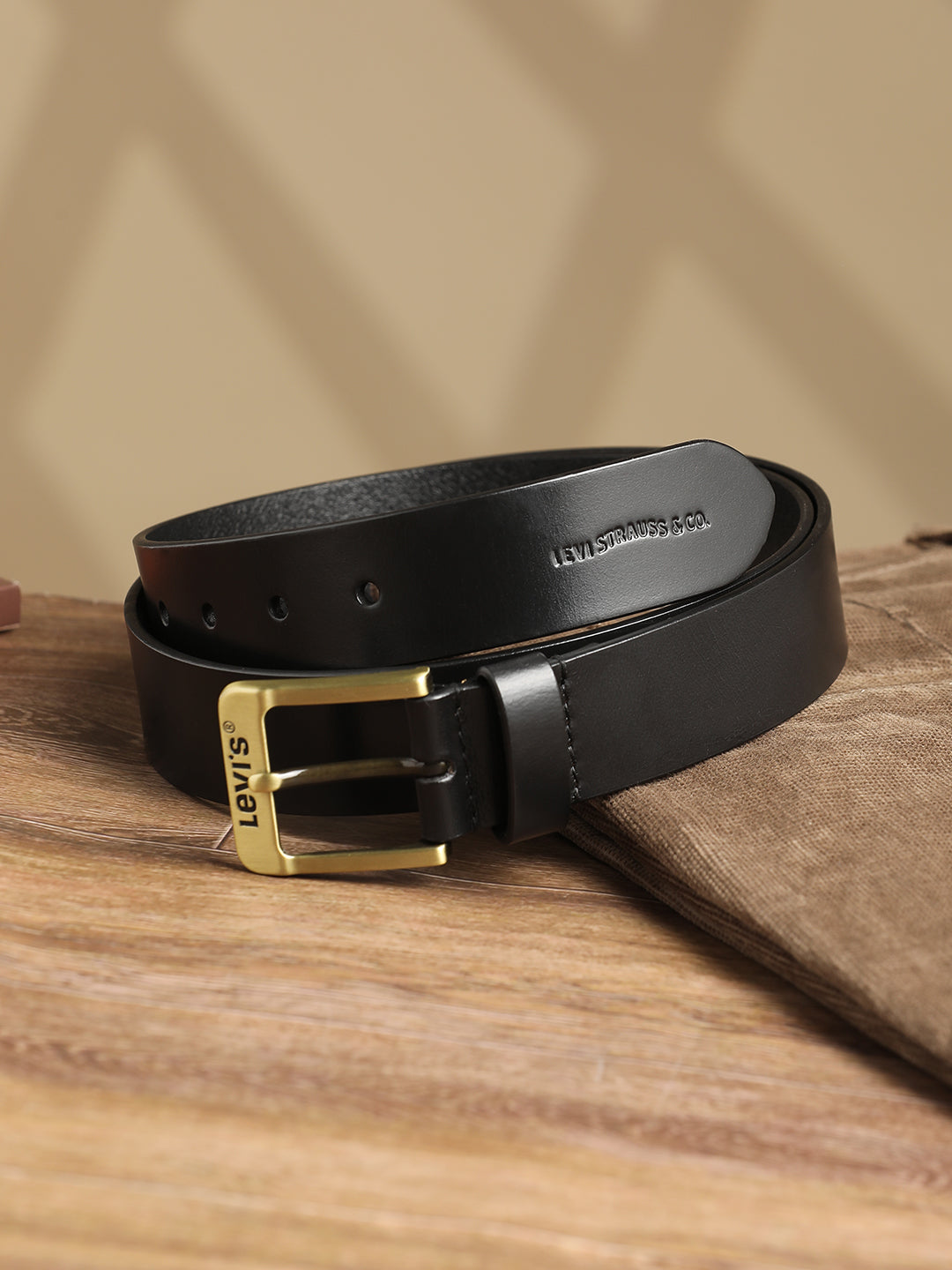 Men's Black Solid Belt