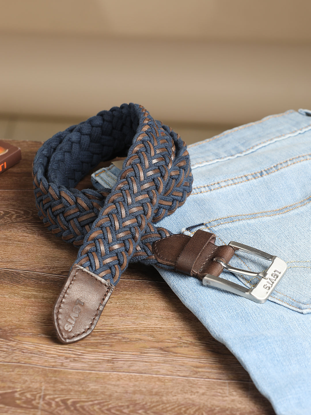 Men's Brown Textured Belt