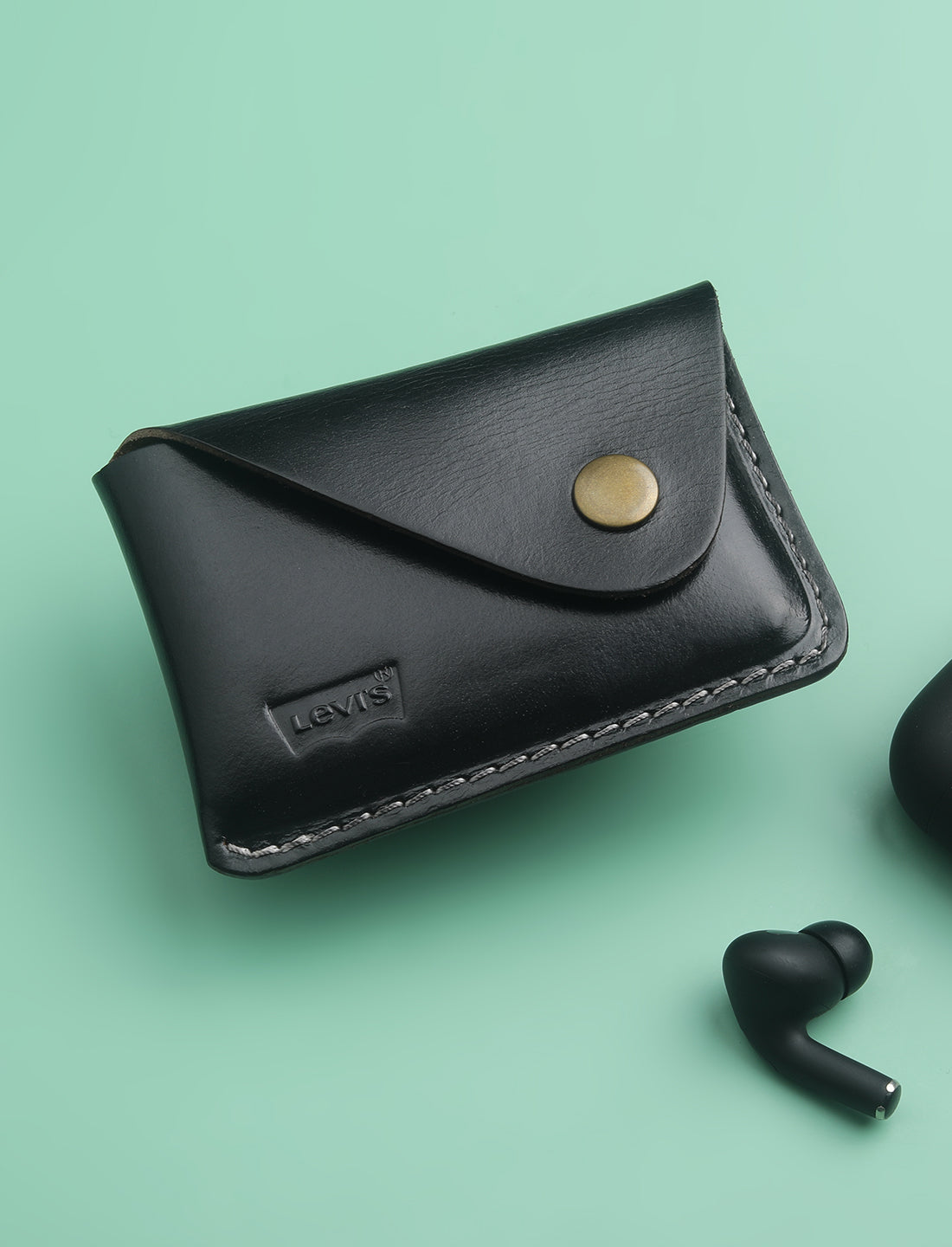 Men's Black Solid Card Holder