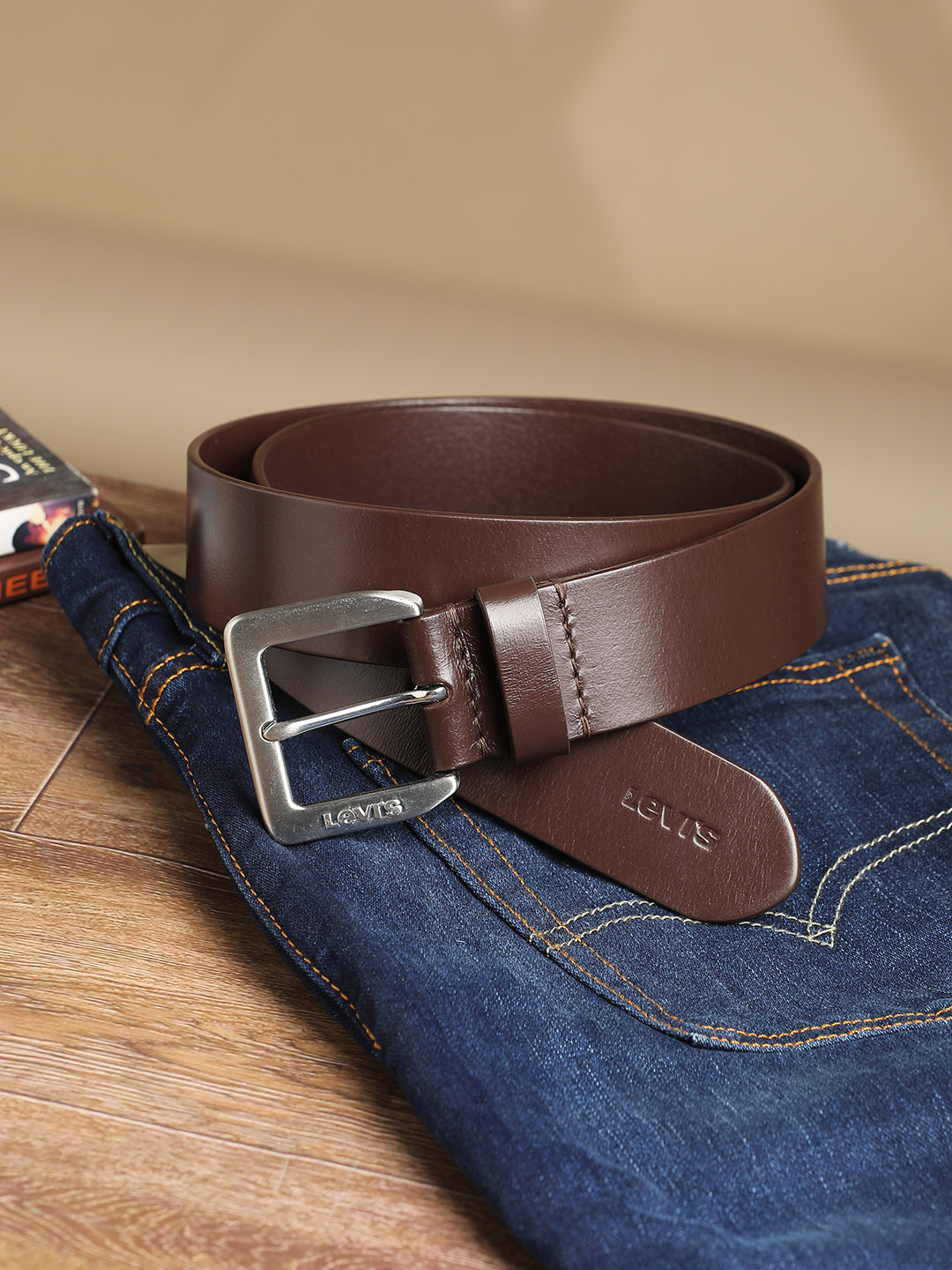 Men's Brown Solid Belt - 0032 View
