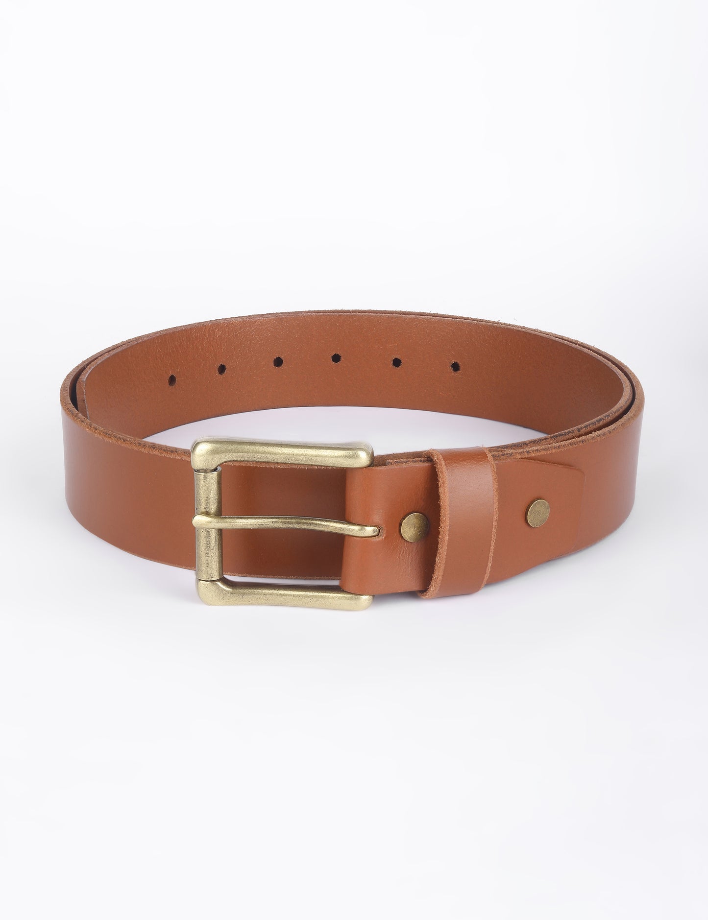 Men's Tan Solid Belt - 1bc0df7e-2930-484d-aa75-1803c834e4a9 View