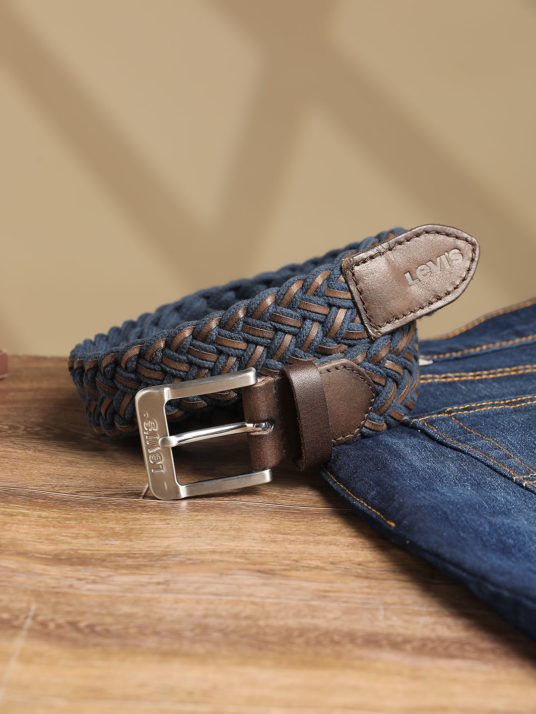 Men's Brown Textured Belt - ca42d5a7-6694-4d46-a1d4-2390b6deda4f View