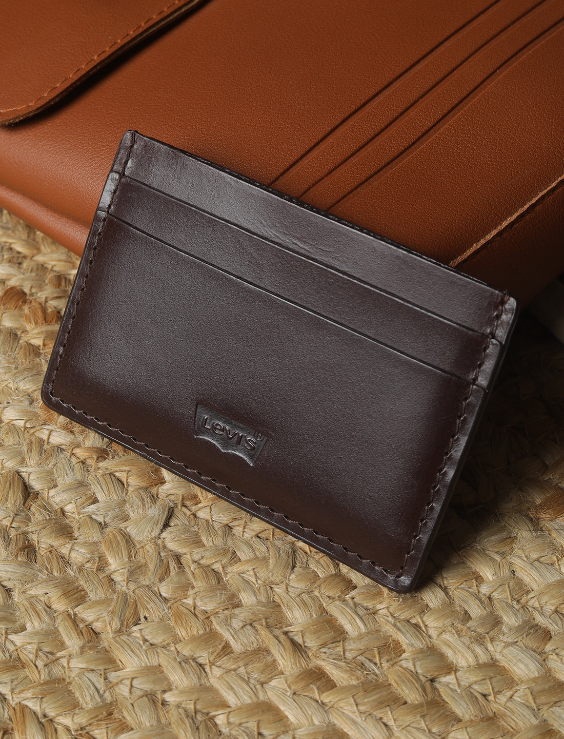Men's Brown Solid Card Holder - 0057 View