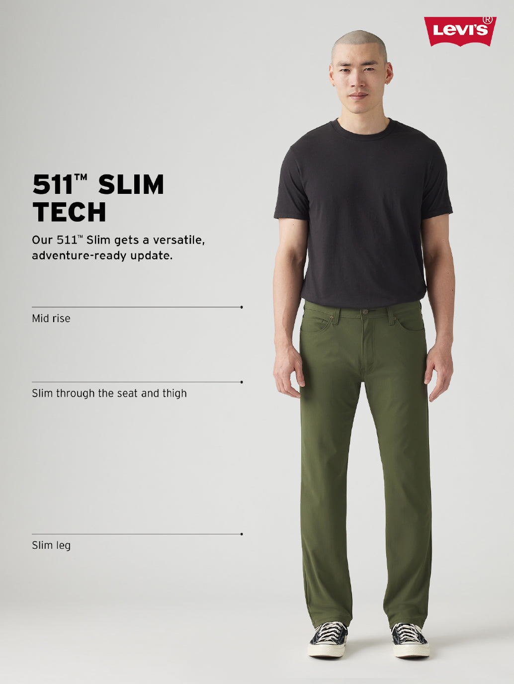 Men's 511 Blue Slim Fit Mid Rise Jeans - 9c4e7151-cbd0-4398-a313-65d9767d1a86 View