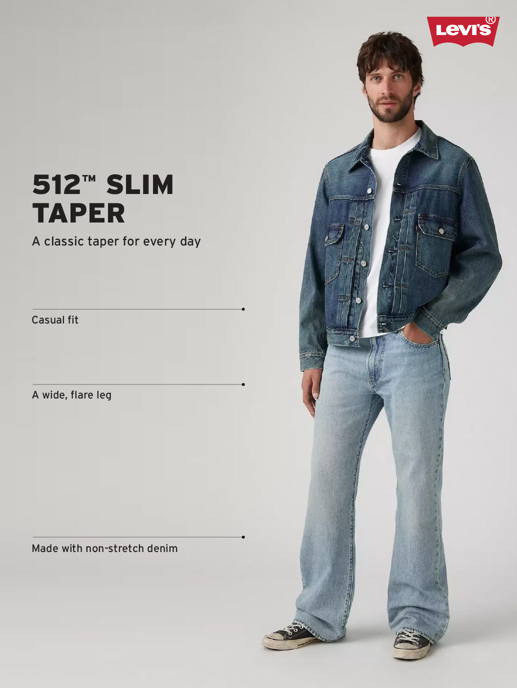 Men's 512 Blue Slim Tapered Fit Mid Rise Jeans - c7f7f146-5e50-4dd5-8593-803a8d6771f7 View