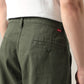Men's Olive Green Wide Leg Fit Mid Rise Chinos - Detail View
