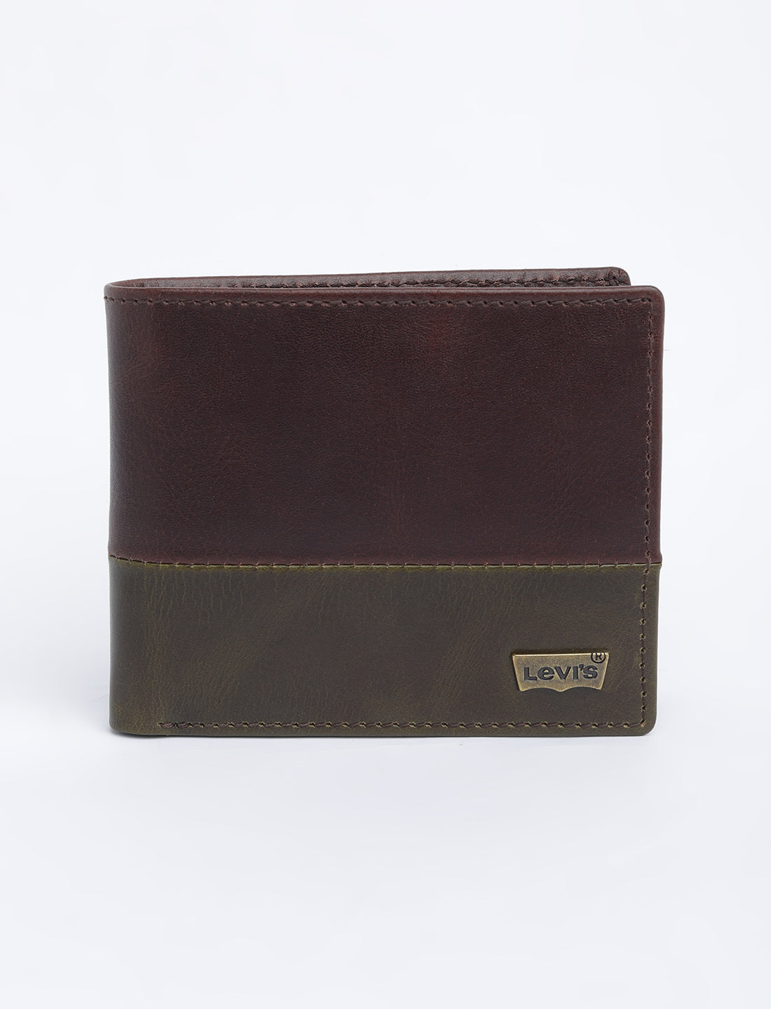 Men's Brown Colorblock Bi-Fold Wallet - 0 View