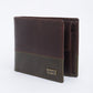 Men's Brown Colorblock Bi-Fold Wallet - 2 View