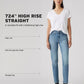 Women's 724 Blue Slim Straight Fit High Rise Redloop Jeans - eac9920e-a537-4f92-9f4f-7432298d67e6 View