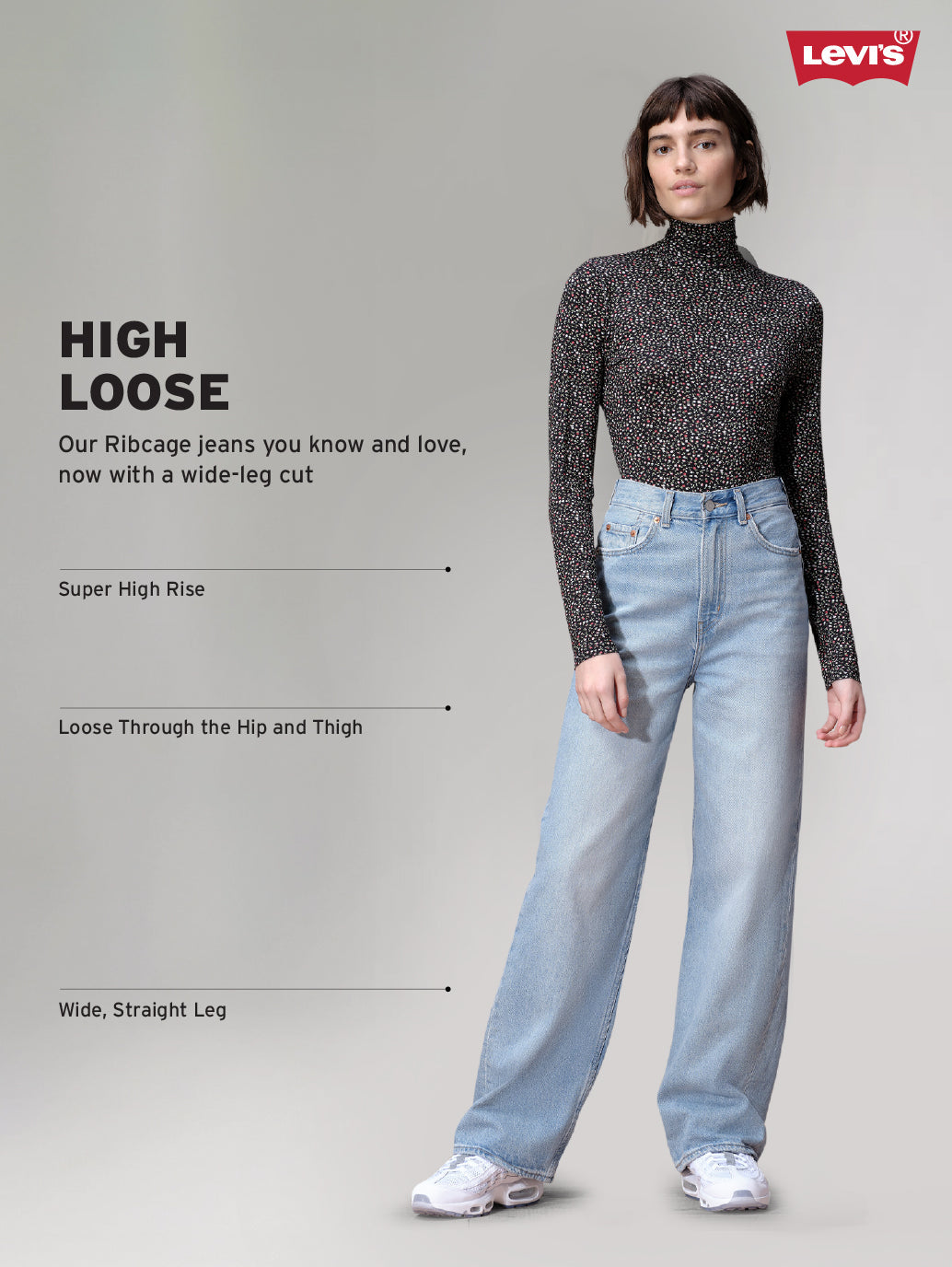 Women's Blue Loose Fit High Rise Jeans - 403b1deb-3c00-4aba-94ff-8147c681b785 View