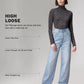 Women's Black Loose Fit High Rise Jeans - dfe19b4a-7d6e-44e4-a7c6-56cbf1656c14 View