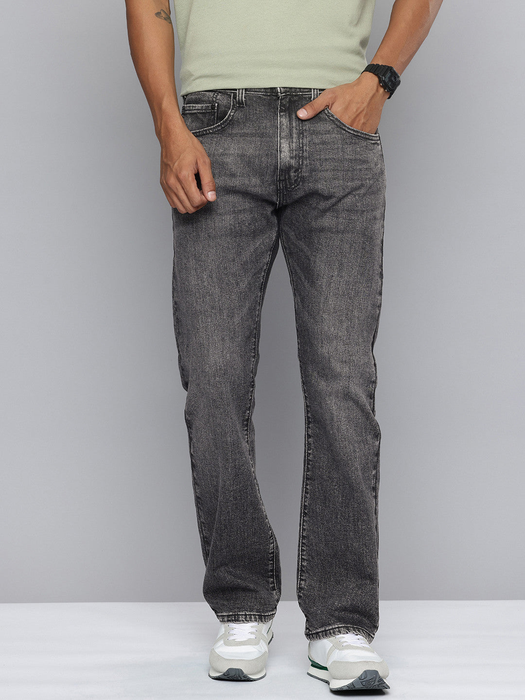 Men's 517 Black Bootcut Fit Mid Rise Jeans