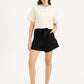 Women's Mid Rise Black Relaxed Fit Shorts - a0113cfc74eb76f82ac2d2924624e45b View
