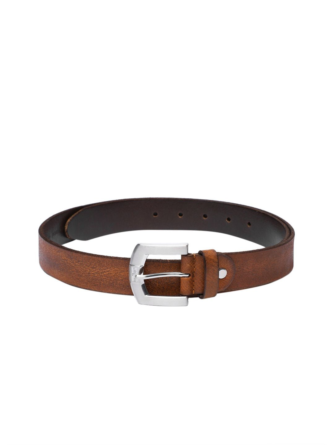 Men's Brown Textured Belt - a6b379d6-b31c-43c3-9358-064c111124da1742204254440-Men-Textured-Leather-Belt-9701742204254215-1 View