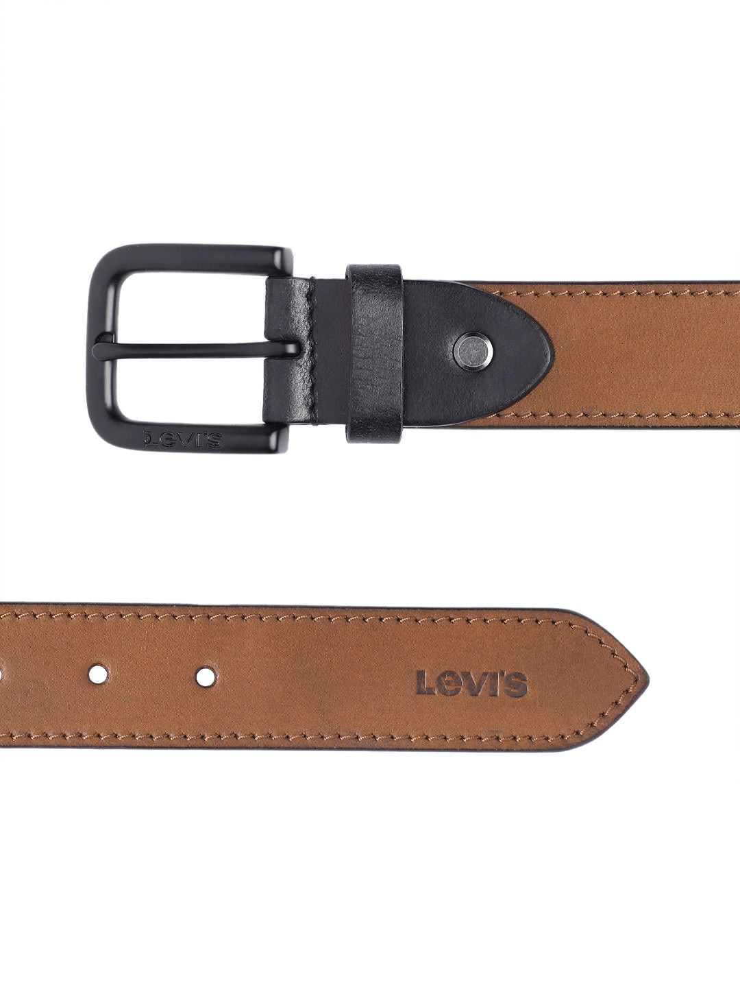 Men's Brown Solid Belt - a751d6f3-d625-4dc4-9f0a-26f58353c0ba1742192279747-Men-Solid-Leather-Belt-3101742192279616-3 View