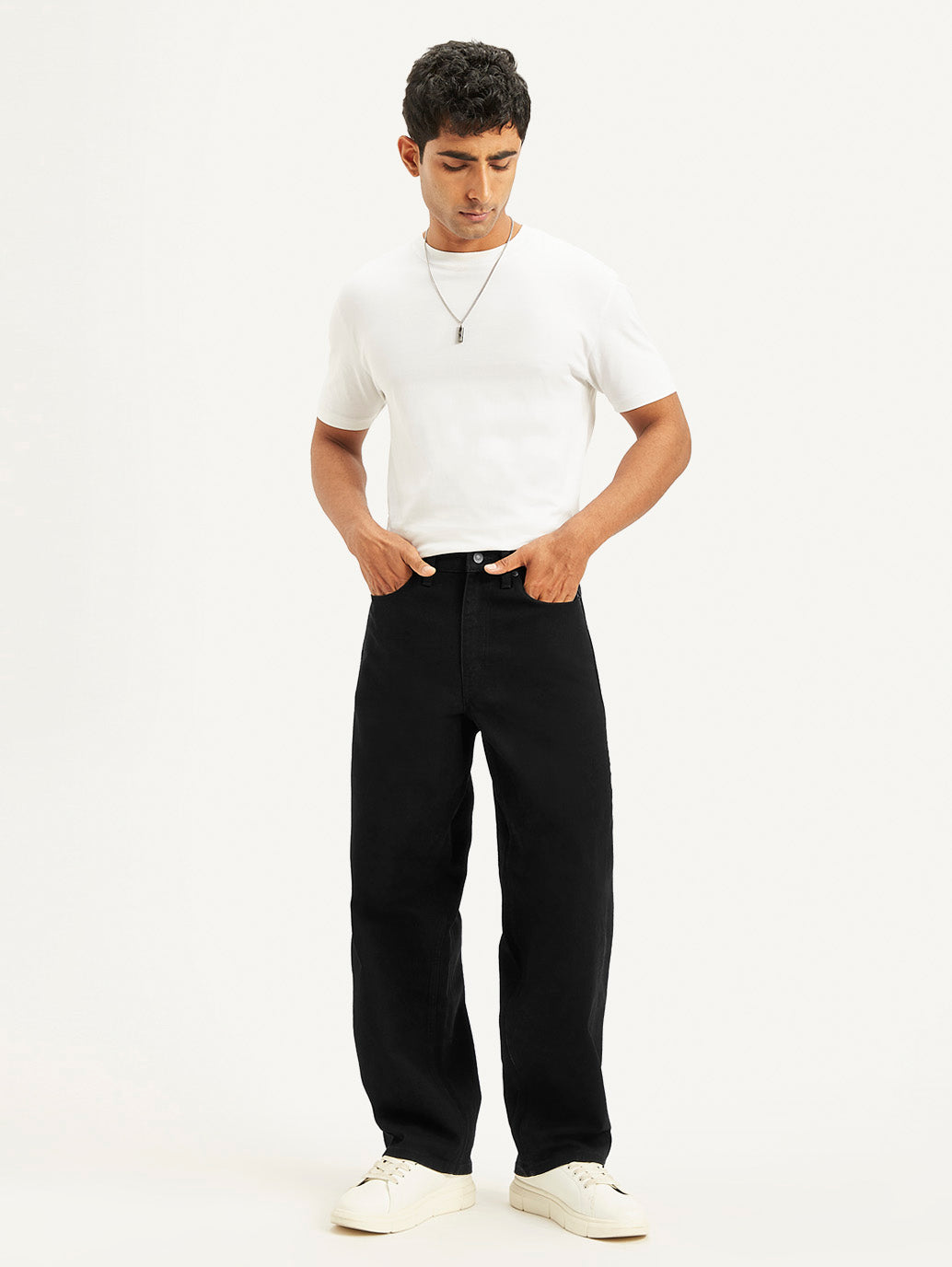 Men's 578 Black Loose Fit Mid Rise Jeans