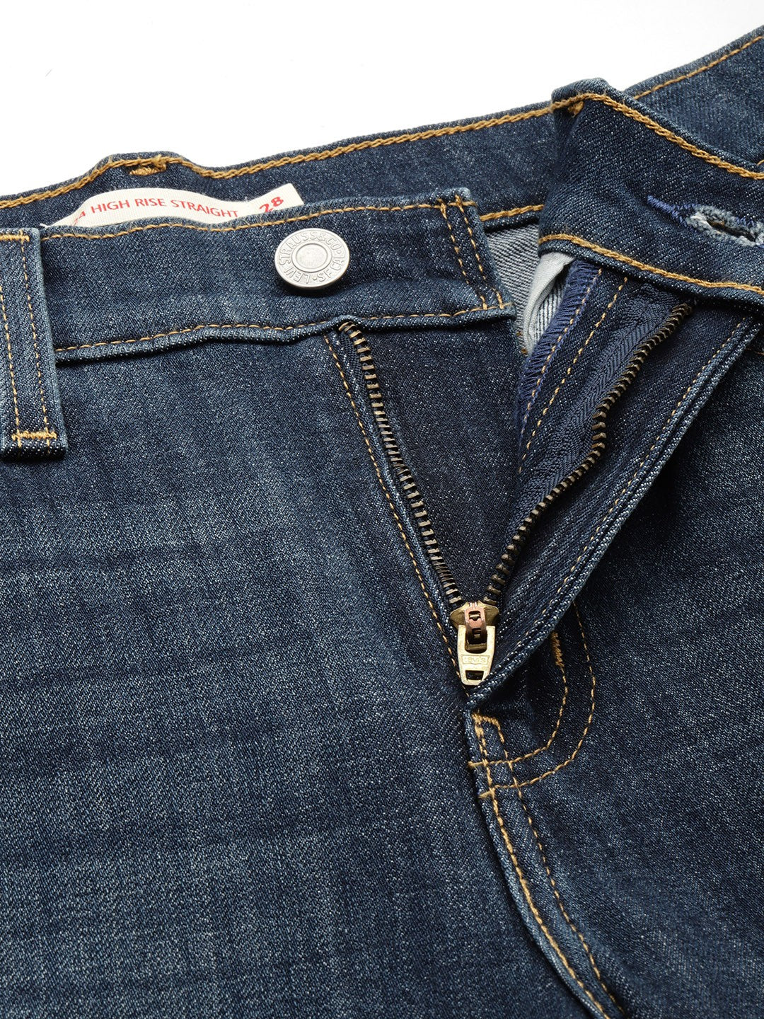 Women's 724 Blue Straight Fit High Rise Jeans - b0134b7e-ff30-4b82-878d-cf78704c40cb1737443791167-Womens-High-Rise-724-Slim-Straight-Fit-Blue-Jeans-8517374437-5 View