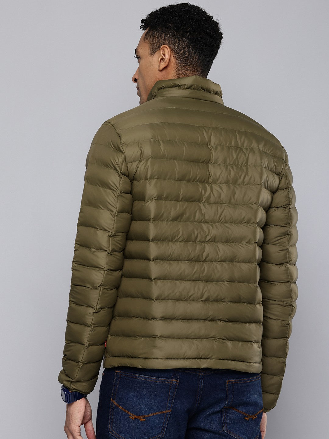 Men's Quilted Brown Hooded Puffer Jacket - b0ec9c85-6df9-4c46-b059-97ae51c97fb41725617685474-Levis-Men-Jackets-491725617684854-4 View