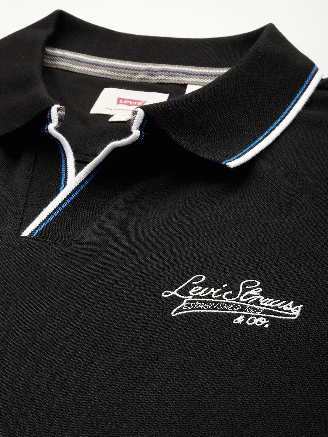Men's Solid Navy Blue Slim Fit Polo T-shirt - b1620b63-58e5-4f7a-b06e-a621cebd2e031732696015370-Mens-Solid-Slim-Fit-Polo-T-shirt-4261732696014885-2 View