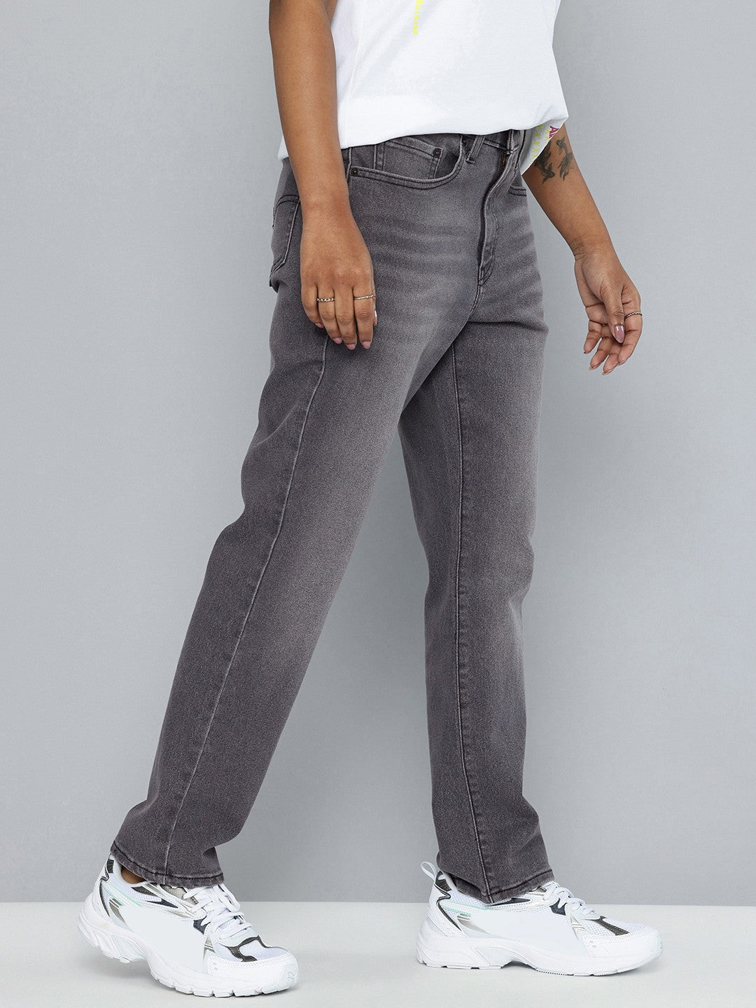 Women's 724 Black Slim Straight Fit High Rise Jeans - b1d4d948-5f46-49f1-be2a-10169527ca8c1737451248758-Womens-High-Rise-724-Slim-Straight-Fit-Black-Jeans-969173745-2 View