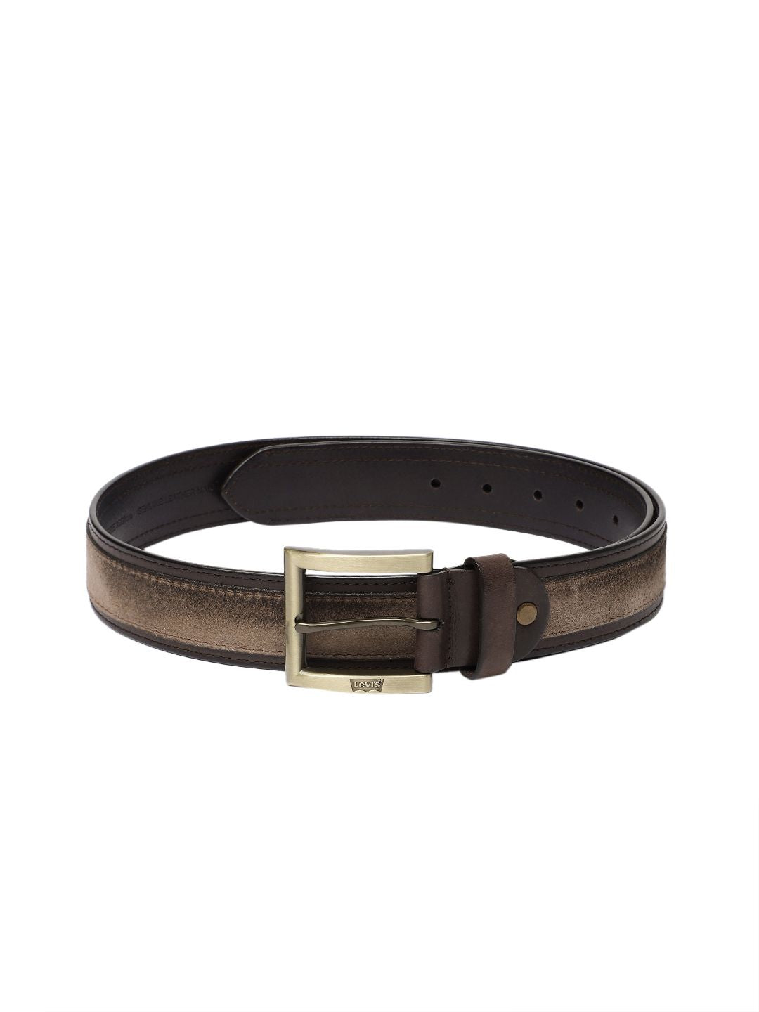 Men's Brown Textured Belt - b39c71c5-01b4-4f4d-8d74-363dbd49d72d1742207078260-Men-Suede-Leather-Belt-7261742207078056-1 View