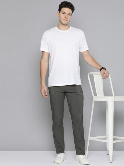 Men's Grey Regular Fit Trousers