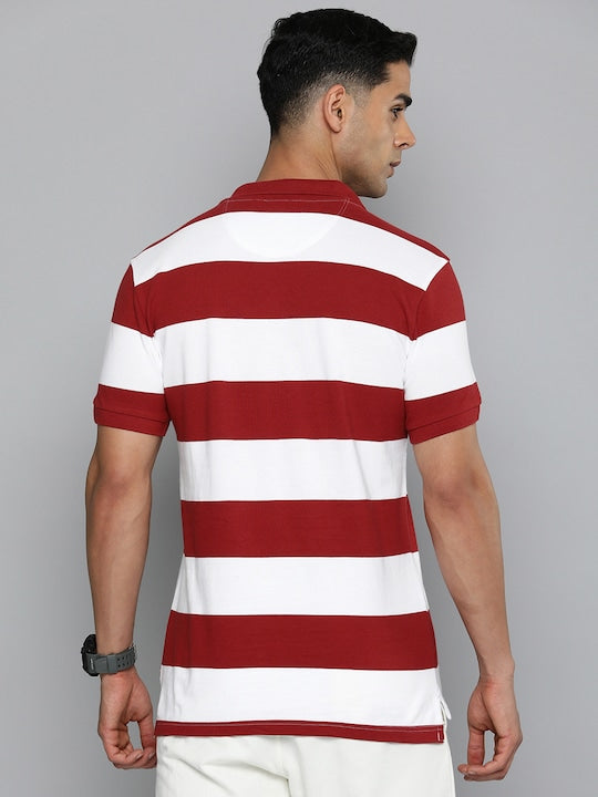 Men's Striped Polo T-shirt