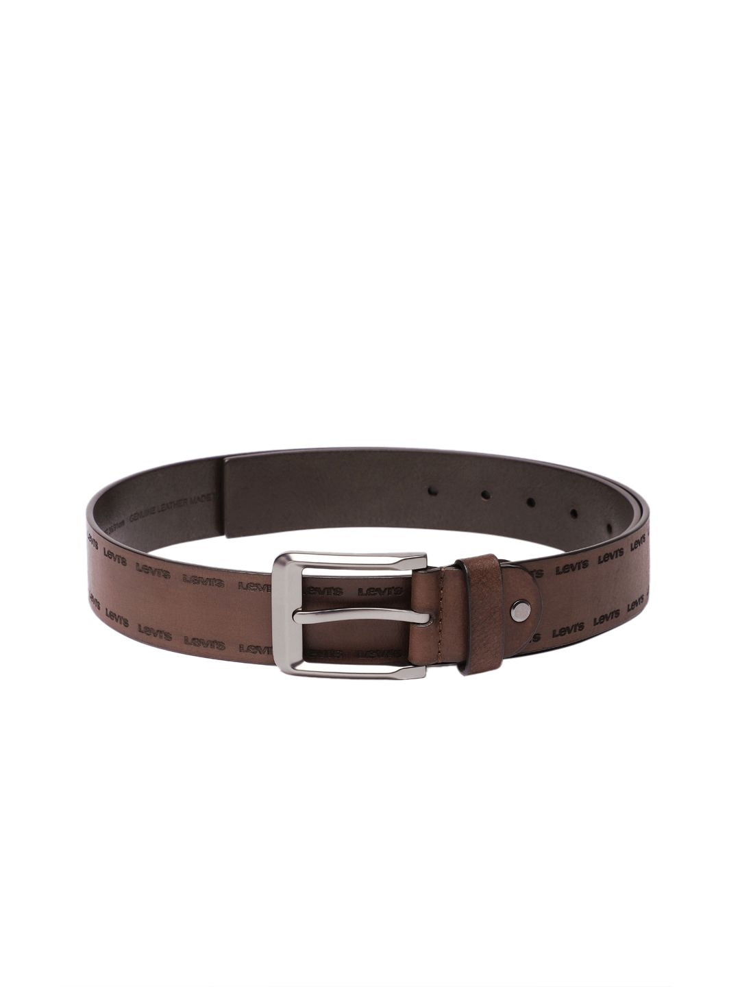 Men's Brown Textured Belt - b6cea12c-c9c4-405d-a7de-0c304538fe331742207086114-Men-Textured-Leather-Belt-5581742207085968-1 View