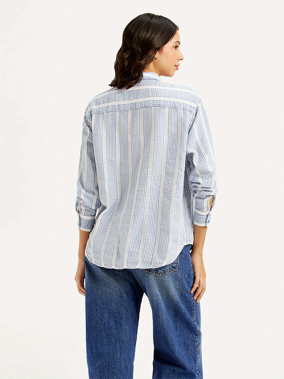 Women's Striped Relaxed Fit Shirt - b8513f3af602904afc99d58b6aa91680 View
