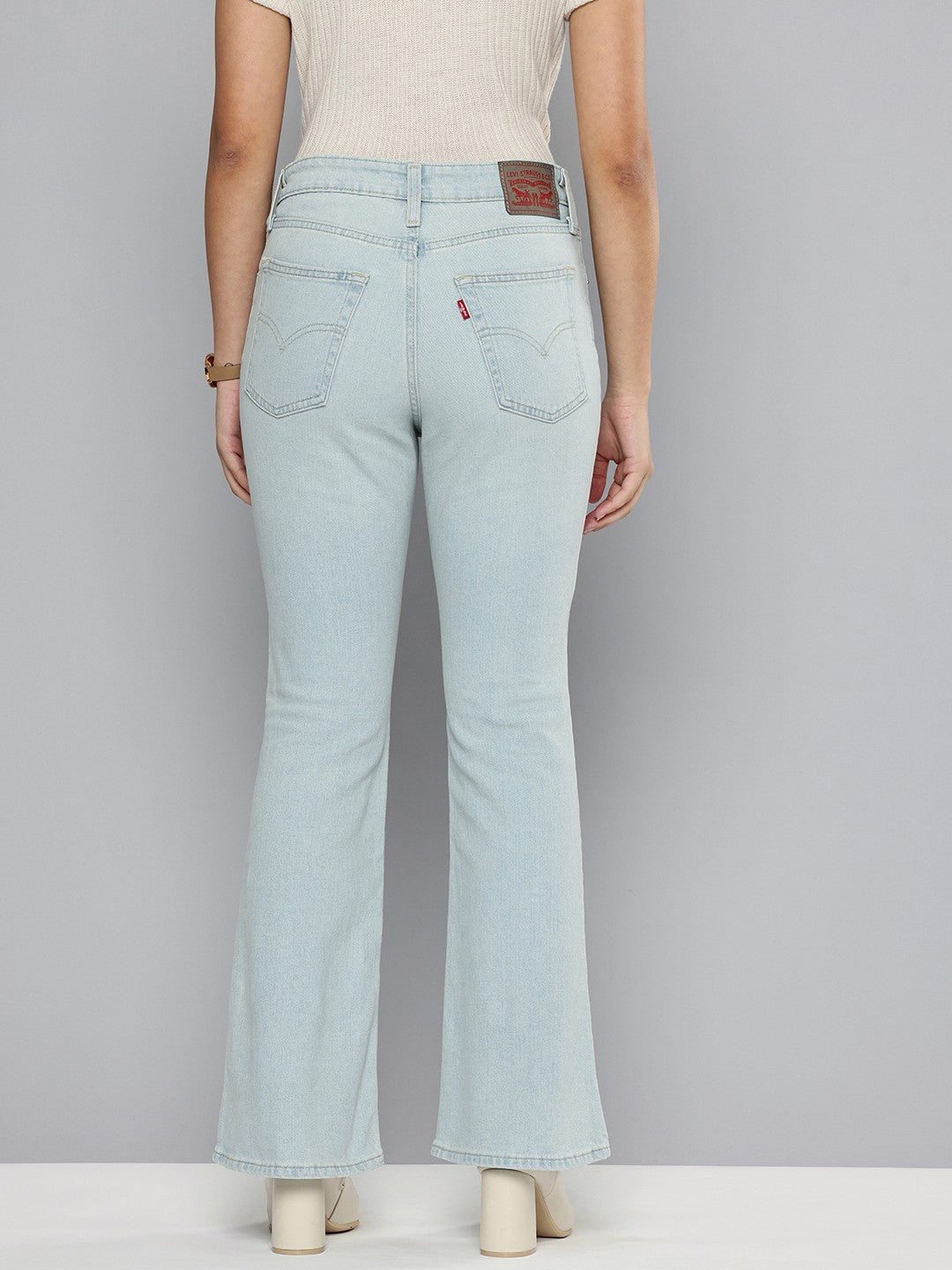 Women's 726 Blue Flared Fit High Rise Jeans - ba391cc3-8ffd-4275-84a9-941f3bf61d4d1732276900273-Levis-Women-Jeans-1871732276899629-3 View