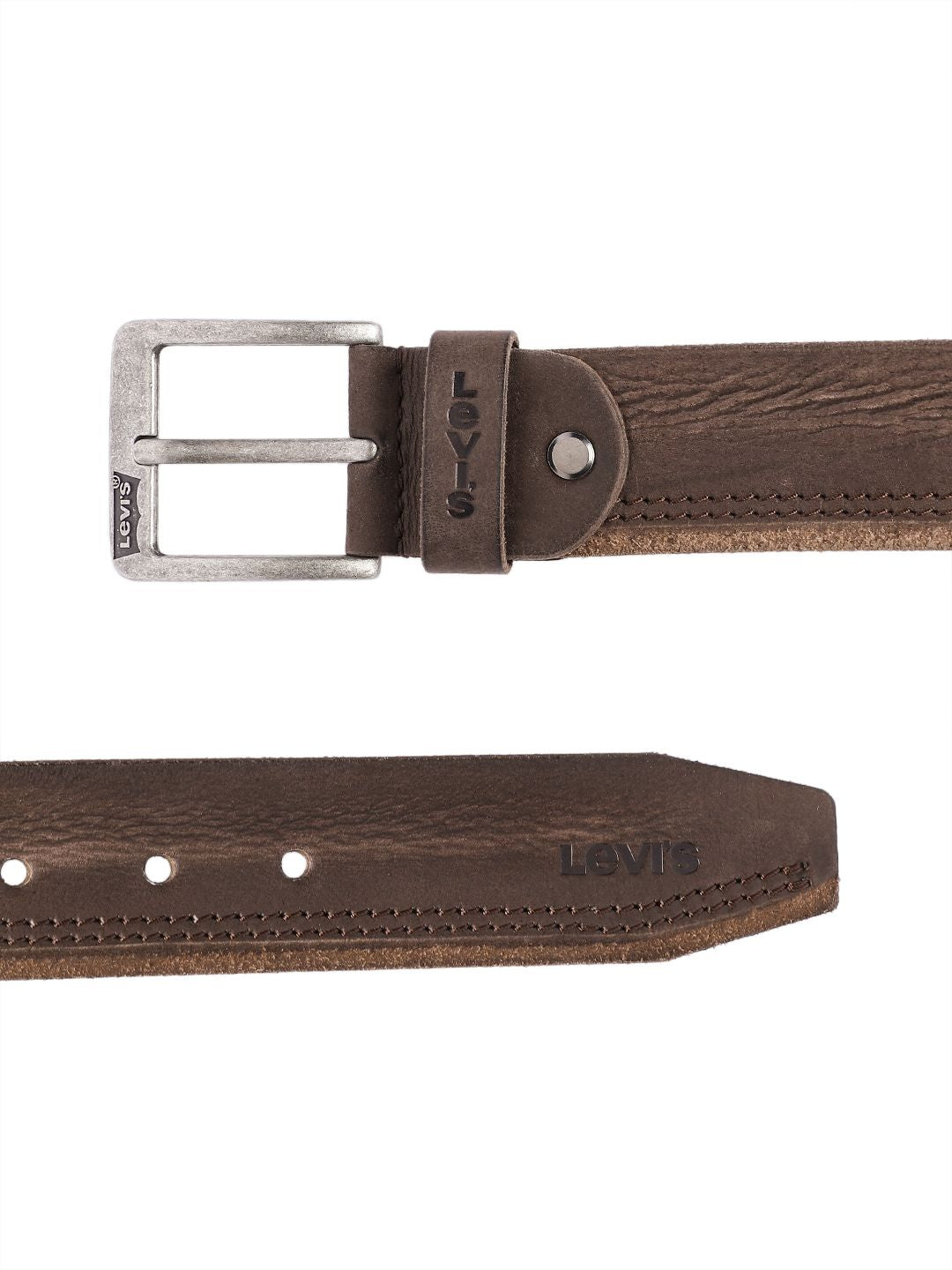 Men's Brown Textured Belt - badae09a-b905-4915-acd4-34dbad6c15ca1742206486159-Men-Textured-Leather-Belt-9781742206486049-3 View