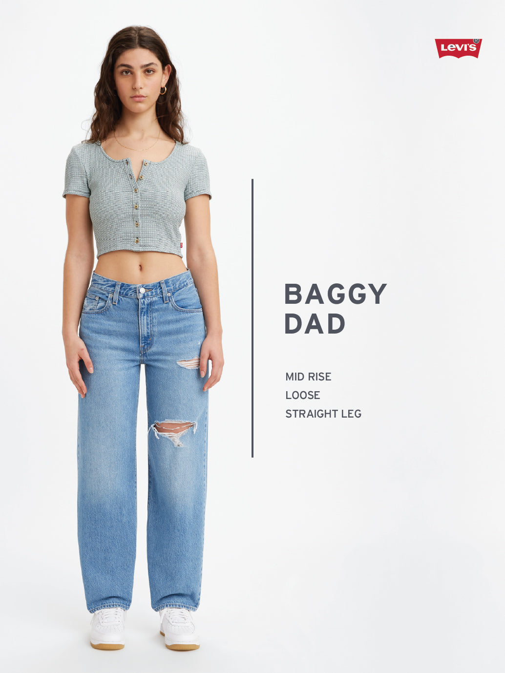 Women's Mid Rise Loose Fit Baggy Dad Cargo Trousers - b7db0afc-029d-4240-9c15-908d21181952 View