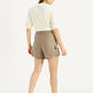 Women's High Rise Khaki Relaxed Fit Shorts - bd76460eb82ae5ee01104f29edc9f975 View