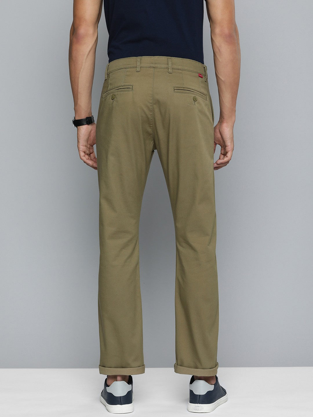 Men's Olive Slim Fit Chino Trousers - bf566701-9486-45f9-8c63-1848986e08191692945353015-Levis-Men-Trousers-8161692945352520-3 View