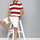 Men's Striped Polo T-shirt