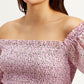 Women's Floral Light-Pink Off Shoulder Top - c4f3cd8a2596bd3ee9c5fbf745e5f884 View