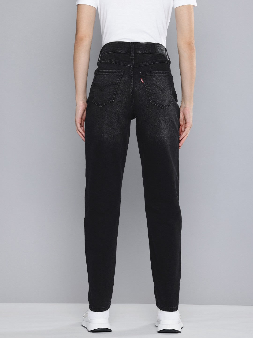 Women's 80s Mom Black Loose Fit High Rise Jeans - Main Image