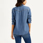 Women's Solid Relaxed Fit Denim Shirt - c72266e5873b65781323e3a967ac9d75 View
