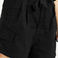 Women's Mid Rise Black Relaxed Fit Shorts - cb501ef12bdd5dbc7d46f823b9244069 View