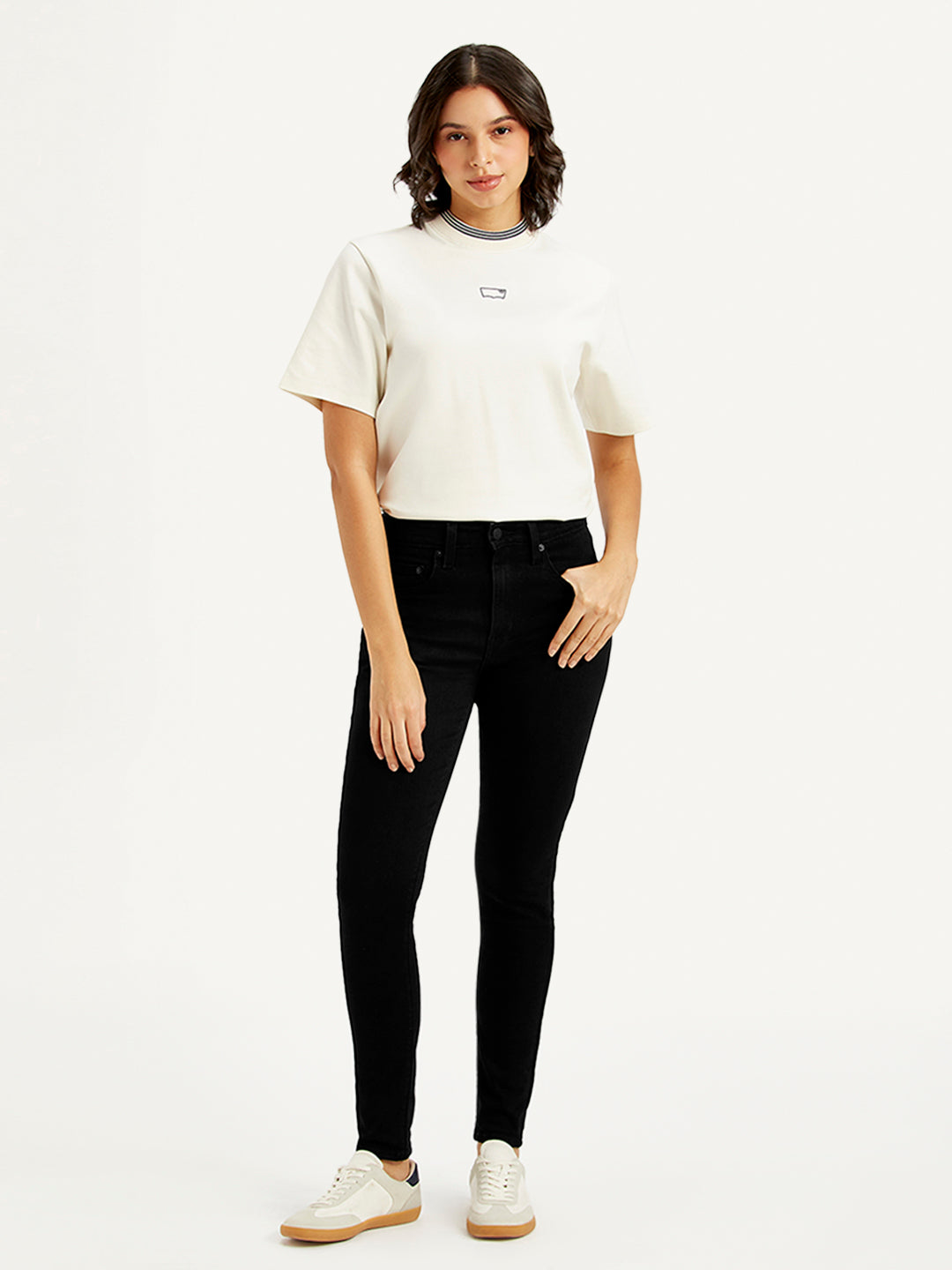 Women's 721 Black Skinny Fit High Rise Jeans